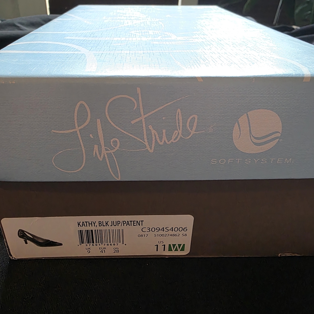 LifeStride Black Patent Heels - Women's Size 11 W